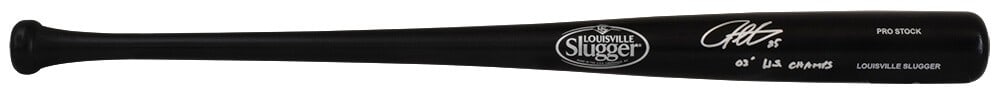 Autographed Derrek Lee Louisville Slugger Pro Stock Bat with 03 WS Champs Inscription (1 of 1)