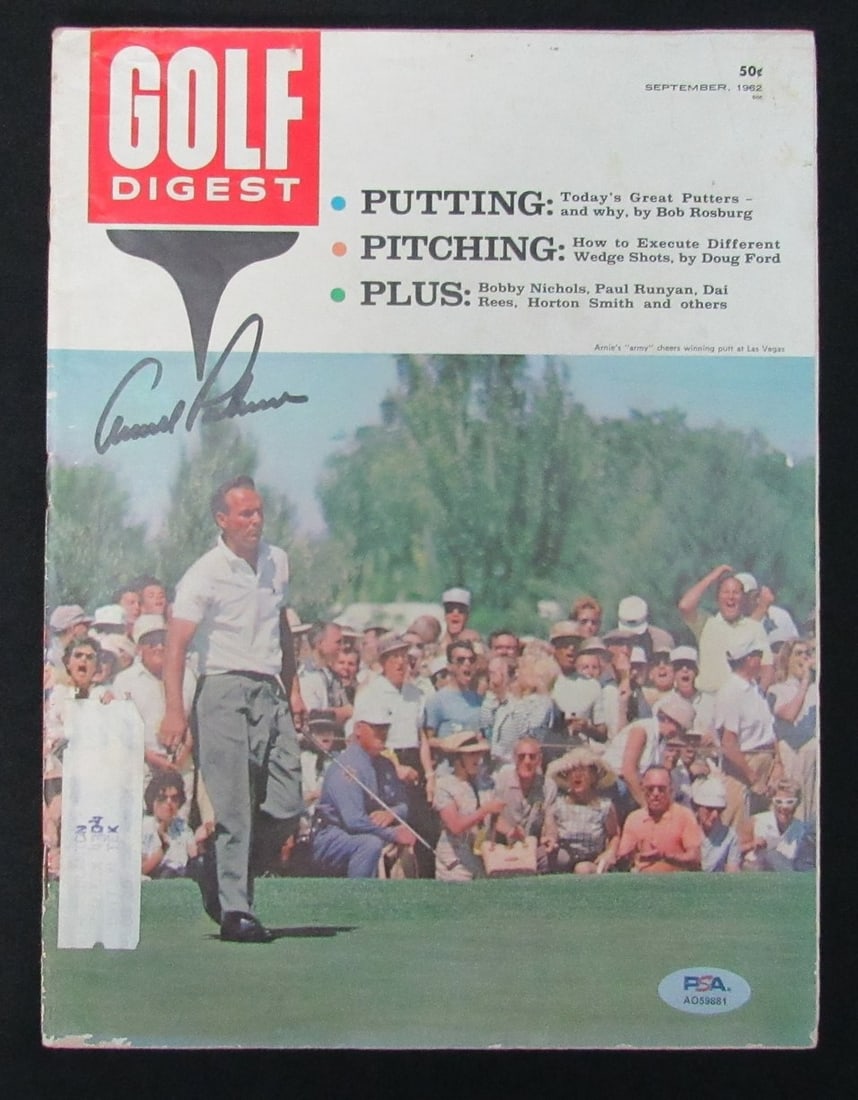 September 1962 Golf Digest Magazine Autographed by Arnold Palmer PSA DNA (1 of 6)