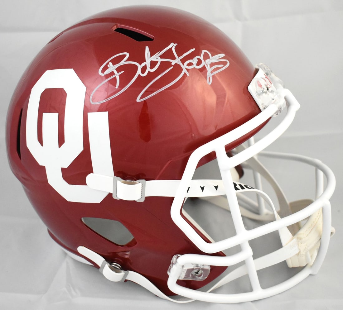 Oklahoma Sooners Full Size Speed Helmet Signed by Bob Stoops Beckett Hologram (1 of 5)