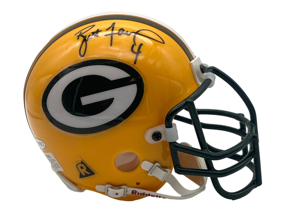 Green Bay Packers Mini Helmet Signed by Brett Favre with Upper Deck Authentication (1 of 5)