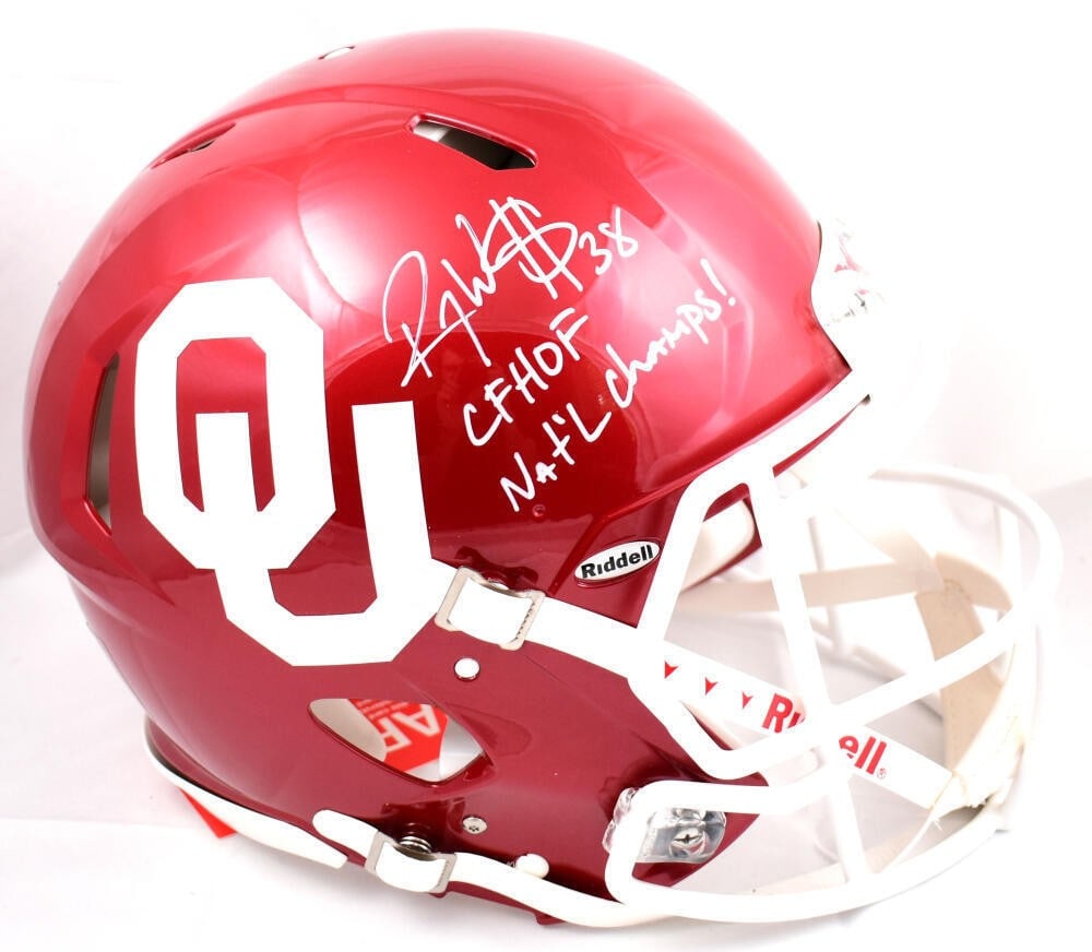 Oklahoma Sooners full size speed helmet signed by Roy Williams Beckett (1 of 5)