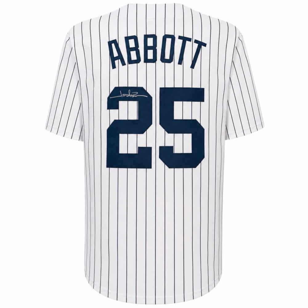 Autographed Jim Abbott Custom Pinstripe Baseball Jersey with COA (1 of 2)