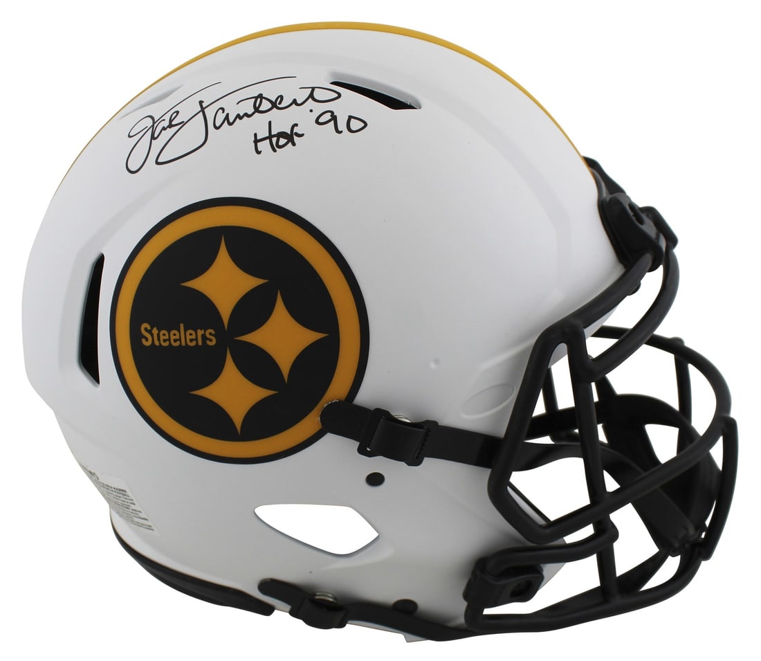Jack Lambert signed Steelers Lunar Speed Proline helmet HOF 90 Beckett (1 of 3)