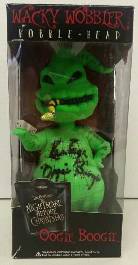 Signed Oogie Boogie Funko Wacky Wobbler by Ken Page with PSA/DNA Authentication: Signed Oogie Boogie Funko Wacky Wobbler by Ken Page with PSA/DNA Authentication This original Wacky Wobbler Funko collectible is signed by Ken Page, the voice of Oogie Boogie. It comes with a PSA/DNA 