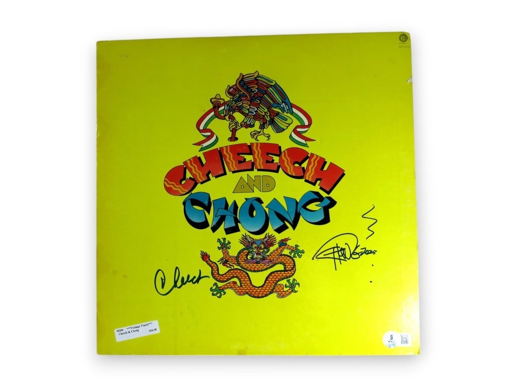 Cheech Marin and Tommy Chong Signed Debut Album Record and Cover Beckett Authenticated (1 of 3)