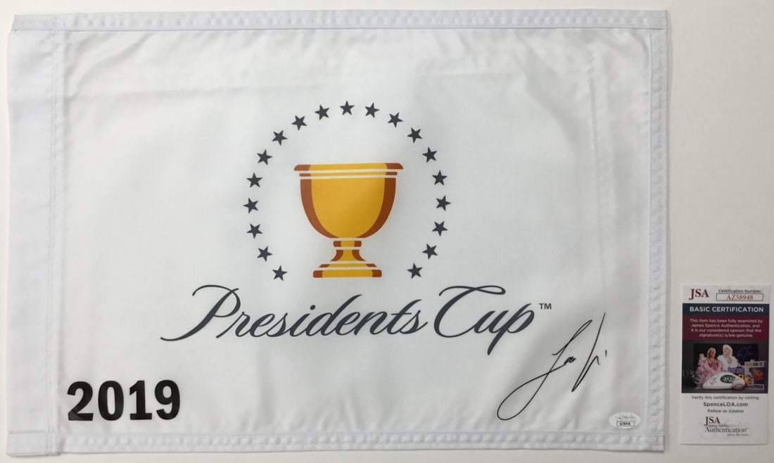 Joaquin Niemann Signed The President's Cup 2019 Pin Flag JSA #AZ58948 (1 of 4)