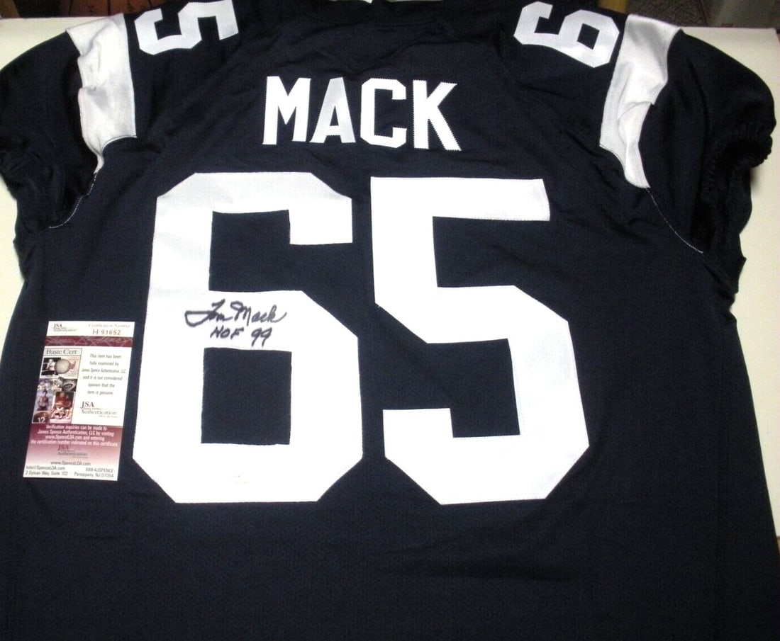 Signed Los Angeles Rams Tom Mack Jersey with JSA Certificate of Authenticity (1 of 2)