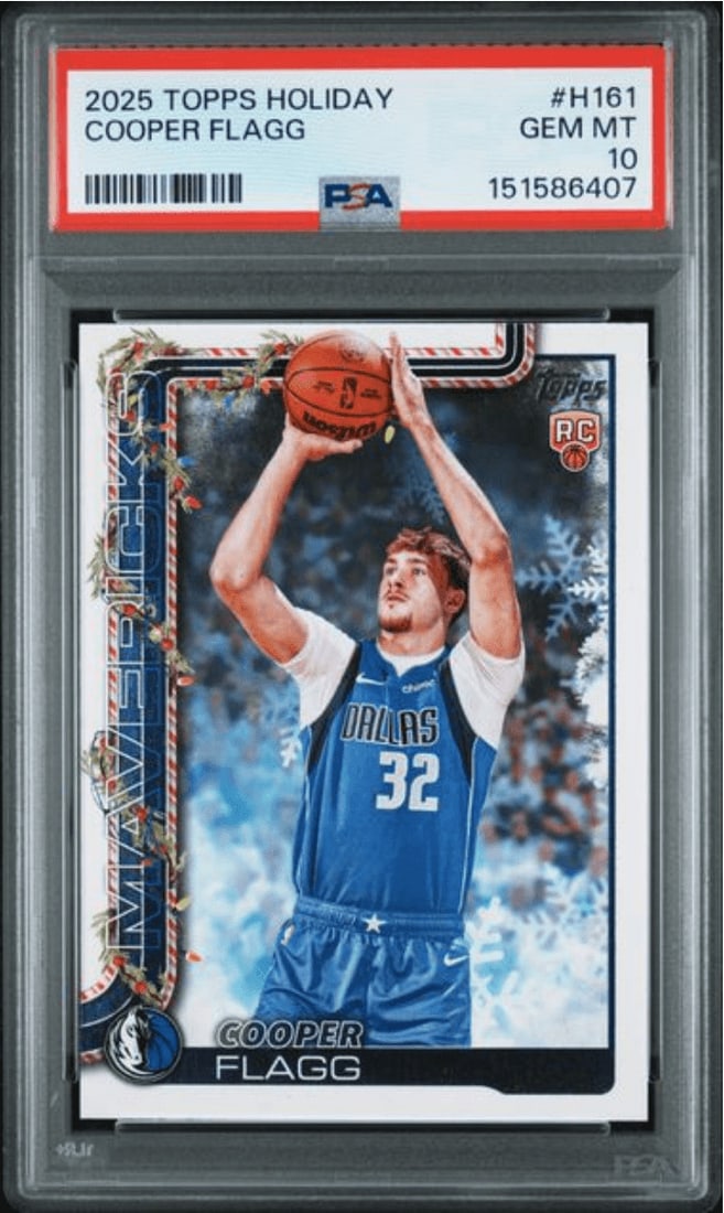 PSA 10 Cooper Flagg 2025 Topps Holiday H161 Rookie Card (1 of 2)