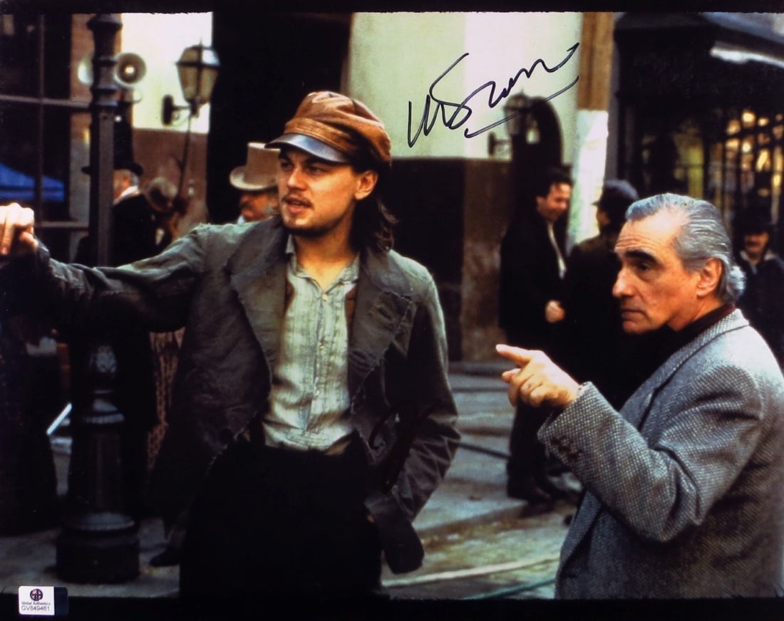 Leonardo DiCaprio Martin Scorsese 11X14 Autographed Photo GAI Certified: Leonardo DiCaprio Martin Scorsese 11X14 Autographed Photo GAI Certified This original 11x14 photograph features the autographs of acclaimed actor Leonardo DiCaprio and renowned director Martin Scorses