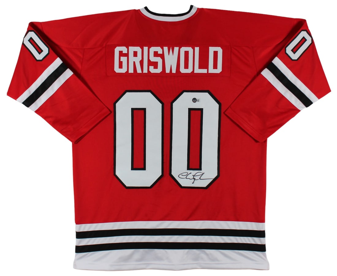 Chevy Chase Autographed Griswold Hockey Jersey Beckett BAS WZ44493 (1 of 7)
