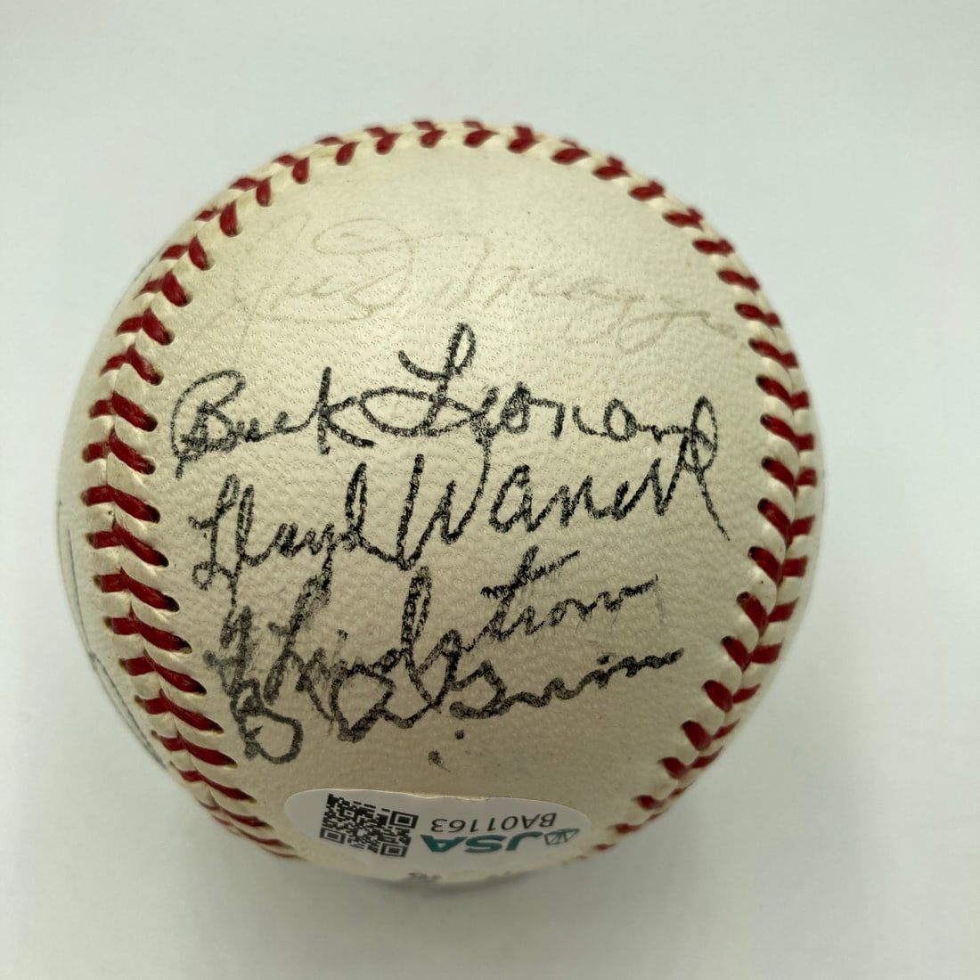 JSA Certified Hall of Fame Autographed Baseball Mantle DiMaggio Traynor 16 Signatures (1 of 10)