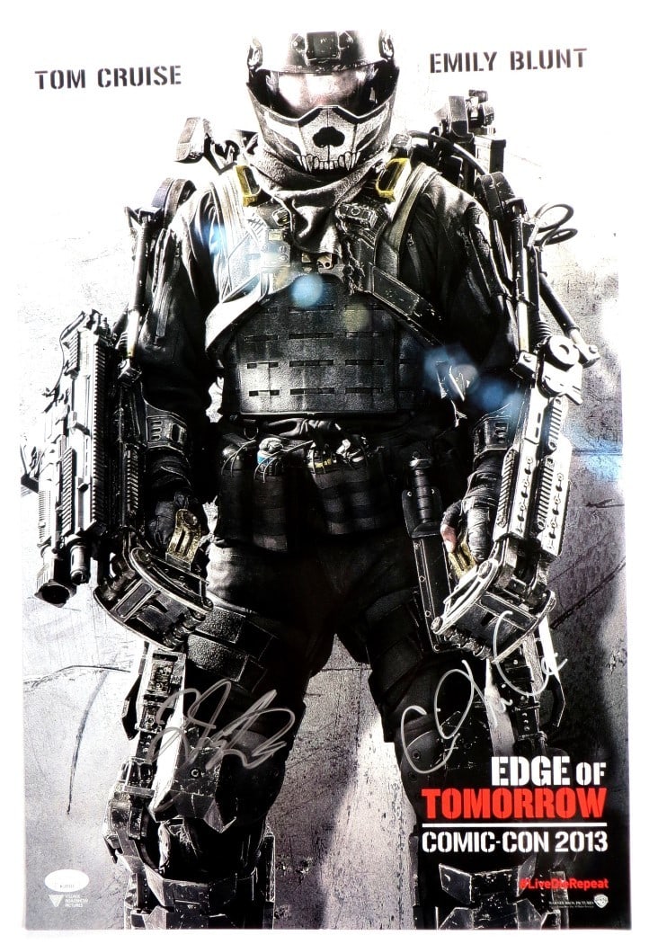 Edge of Tomorrow 13x20 Poster Signed by Doug Liman & Christopher McQuarrie JSA Authenticated: Edge of Tomorrow 13x20 Poster Signed by Doug Liman & Christopher McQuarrie JSA Authenticated This stunning 13X20 poster from 'Edge of Tomorrow' features dual autographs from director Doug Liman and sc