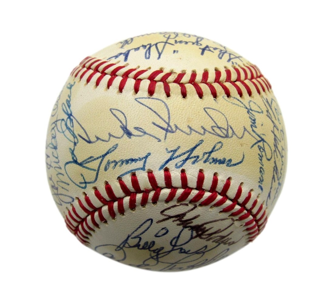 31 Player Signed Brooklyn Dodgers ONL Baseball Duke Snider Sandy Koufax (1 of 6)