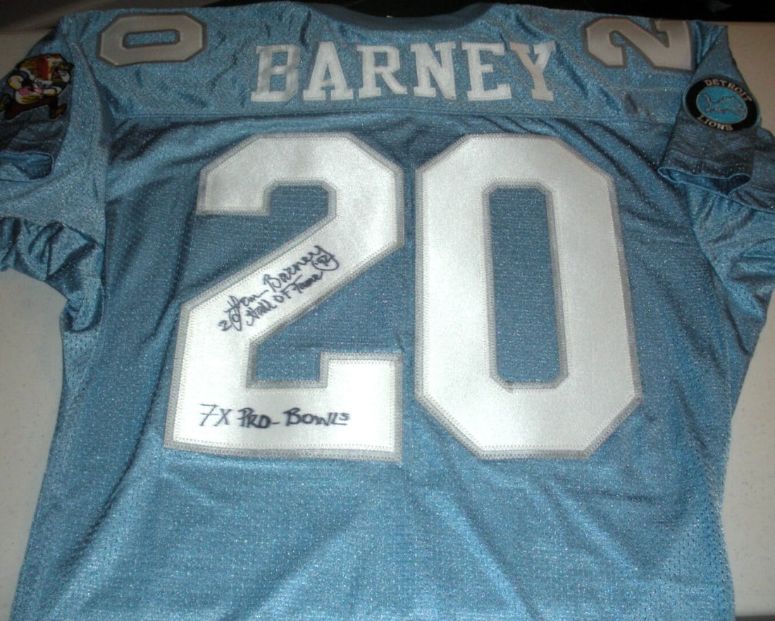Signed Rawlings Jersey Lem Barney Detroit Lions With Certificate of Authenticity (1 of 2)
