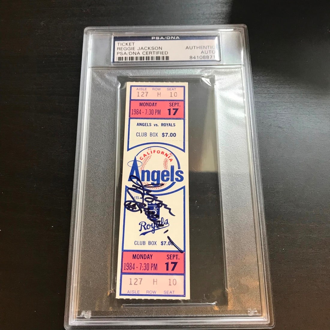 Reggie Jackson 500th Home Run Signed Ticket PSA/DNA COA 1984 (1 of 3)