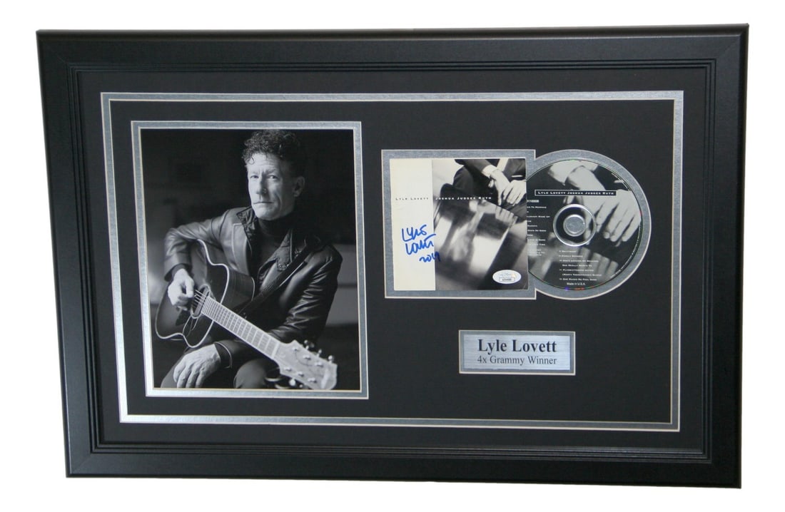 Framed Lyle Lovett Signed CD Cover with Photo and Disc JSA Authenticated (1 of 3)