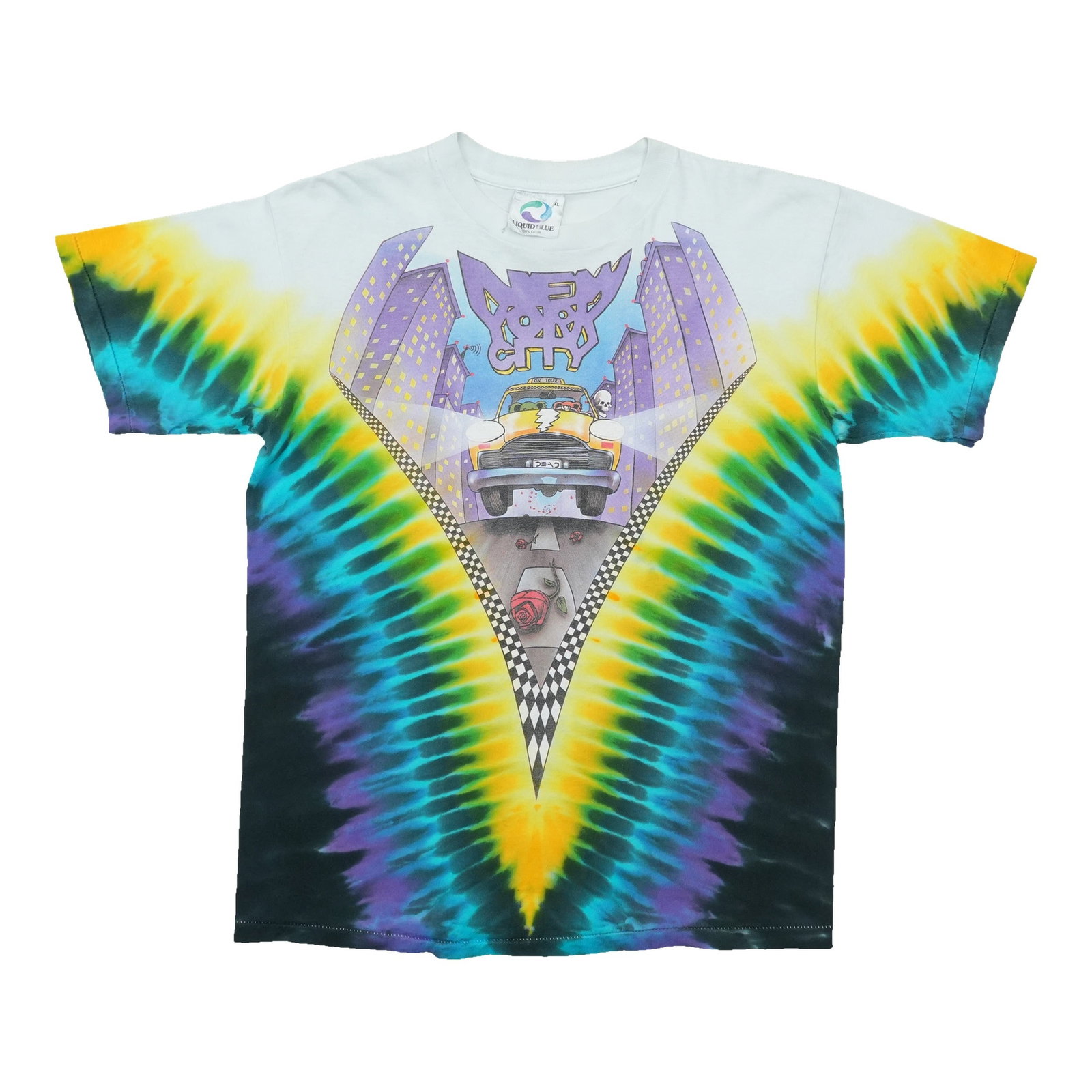 Vintage Grateful Dead Tie Dye Cotton T Shirt XL 1990s: Vintage Grateful Dead Tie Dye Cotton T Shirt XL 1990s Authentic vintage Grateful Dead tie dye shirt from the 1990s. This original vintage tee is not a modern reproduction and is presented in excellent