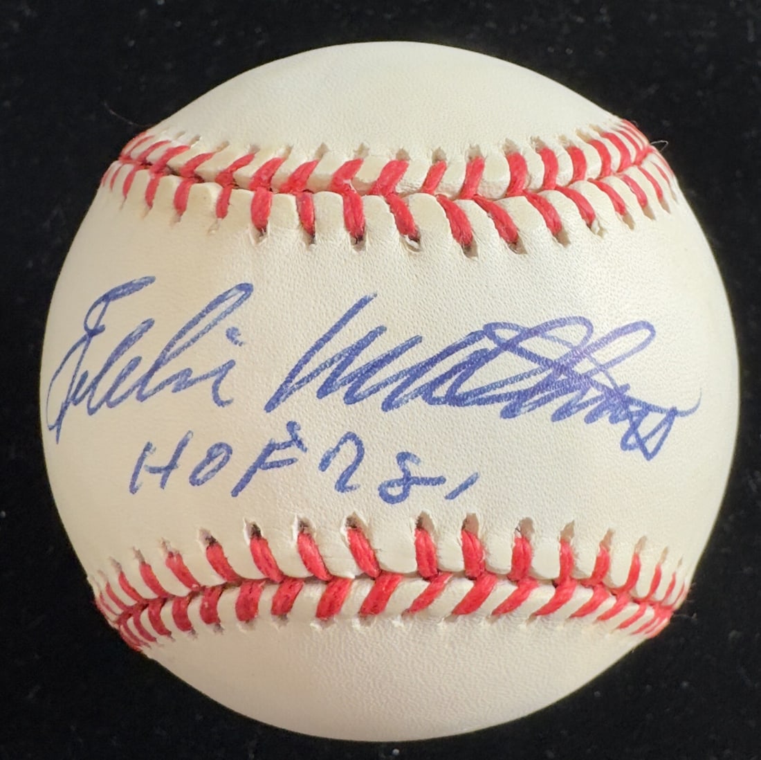 Eddie Mathews Signed Baseball HOF 78 Beckett Certified Rawlings: Eddie Mathews Signed Baseball HOF 78 Beckett Certified Rawlings This is an original autographed baseball featuring the signature of Baseball Hall of Fame legend Eddie Mathews, who passed away in 2001.