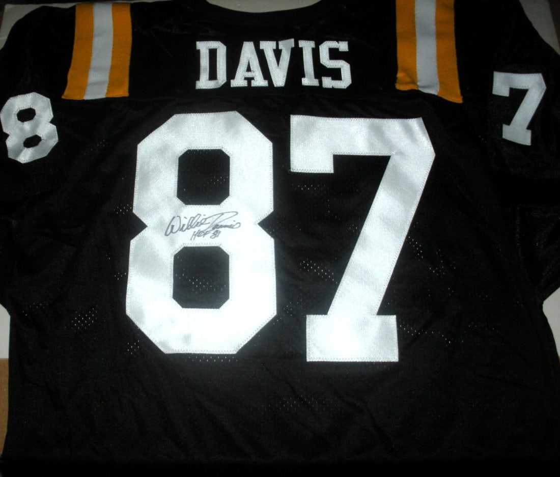Signed Wilson Grambling State Jersey by Willie Davis with COA (1 of 2)