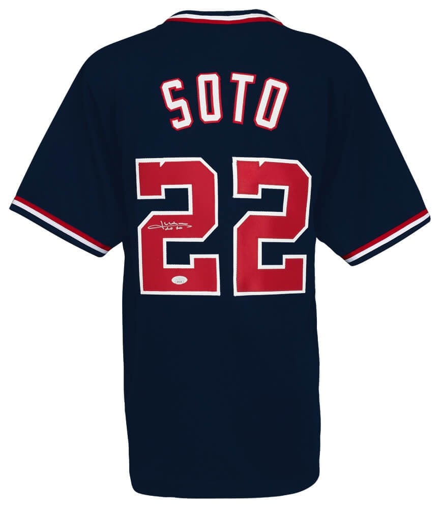 Juan Soto Signed Navy Custom Jersey with JSA Authentication (1 of 3)