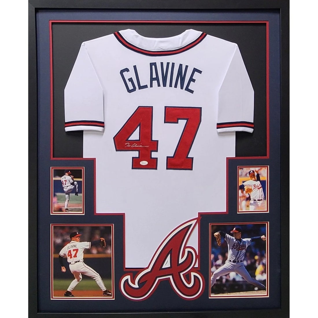Framed Atlanta Braves Jersey Signed by Tom Glavine JSA (1 of 1)