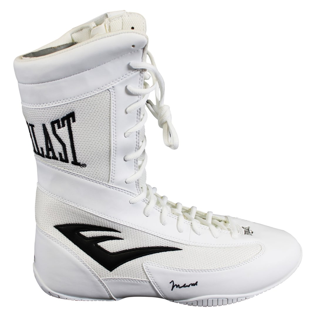 Muhammad Ali Autographed Everlast Boxing Shoe Size 11.5 PSA Certified: Muhammad Ali Autographed Everlast Boxing Shoe Size 11.5 PSA Certified This remarkable autographed white Everlast boxing shoe, size 11.5, has been personally signed by the legendary Muhammad Ali. Grade