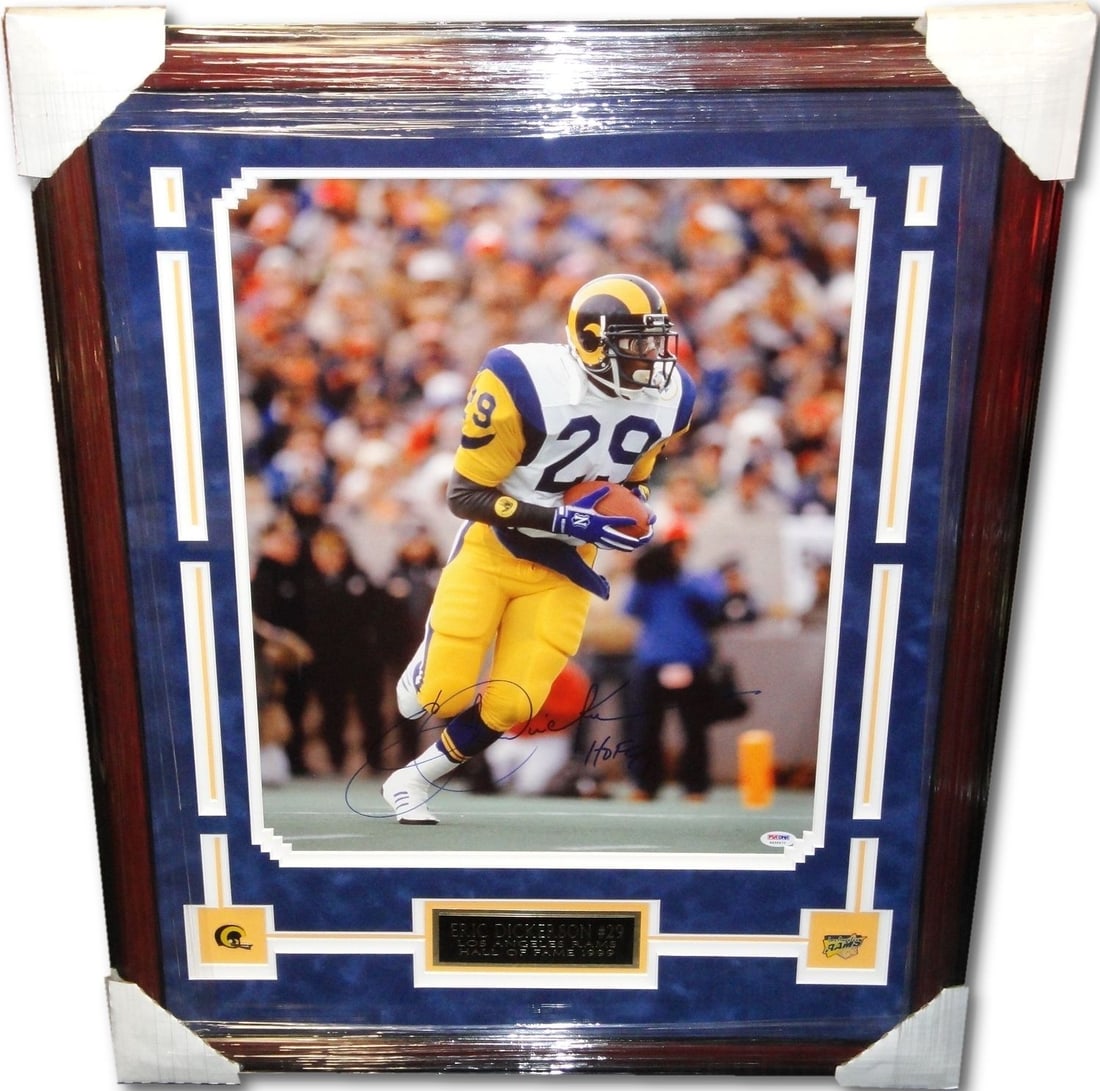 Custom Framed 16x20 Photo Signed by Eric Dickerson with PSA DNA Authentication (1 of 3)