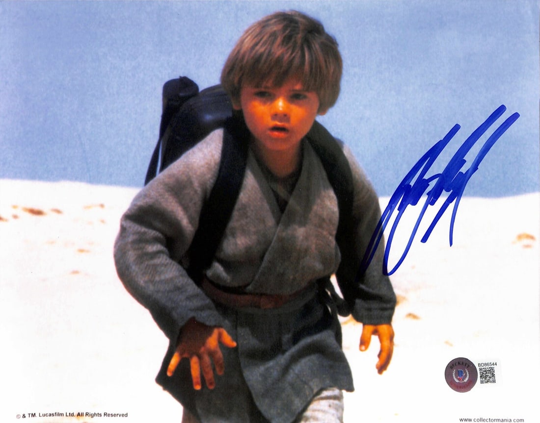 8x10 Autographed Photo Beckett Authenticated by Jake Lloyd from Star Wars Phantom Menace: 8x10 Autographed Photo Beckett Authenticated by Jake Lloyd from Star Wars Phantom Menace This 8x10 color photograph features Jake Lloyd, who portrayed Anakin Skywalker in Star Wars: The Phantom Menace