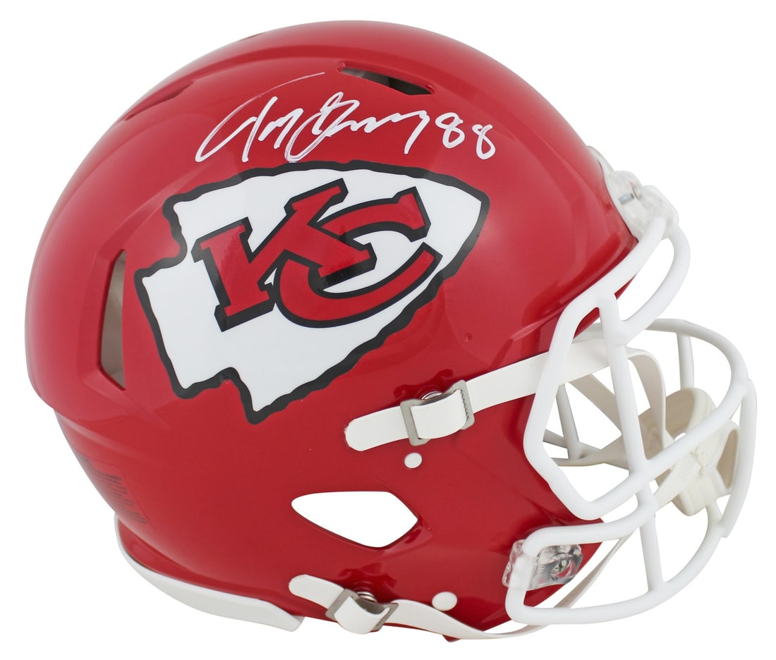 Tony Gonzalez Signed Kansas City Chiefs Helmet BAS Authentication: Tony Gonzalez Signed Kansas City Chiefs Helmet BAS Authentication This authentic full-size Riddell Speed Proline helmet is personally signed by Tony Gonzalez, the legendary tight end of the Kansas Cit