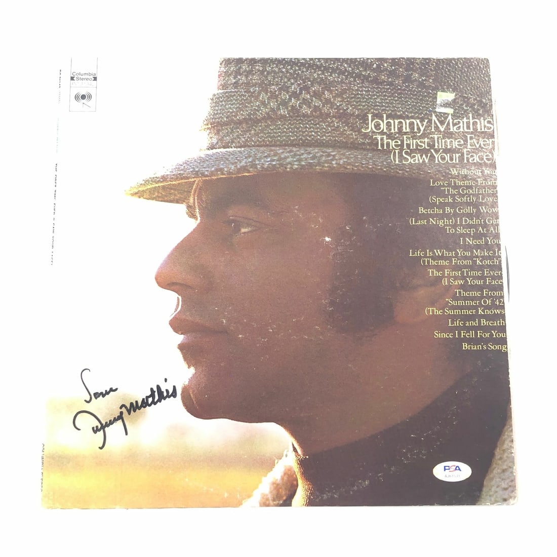 Johnny Mathis Signed LP Vinyl The First Time Ever PSA/DNA Authenticated (1 of 10)