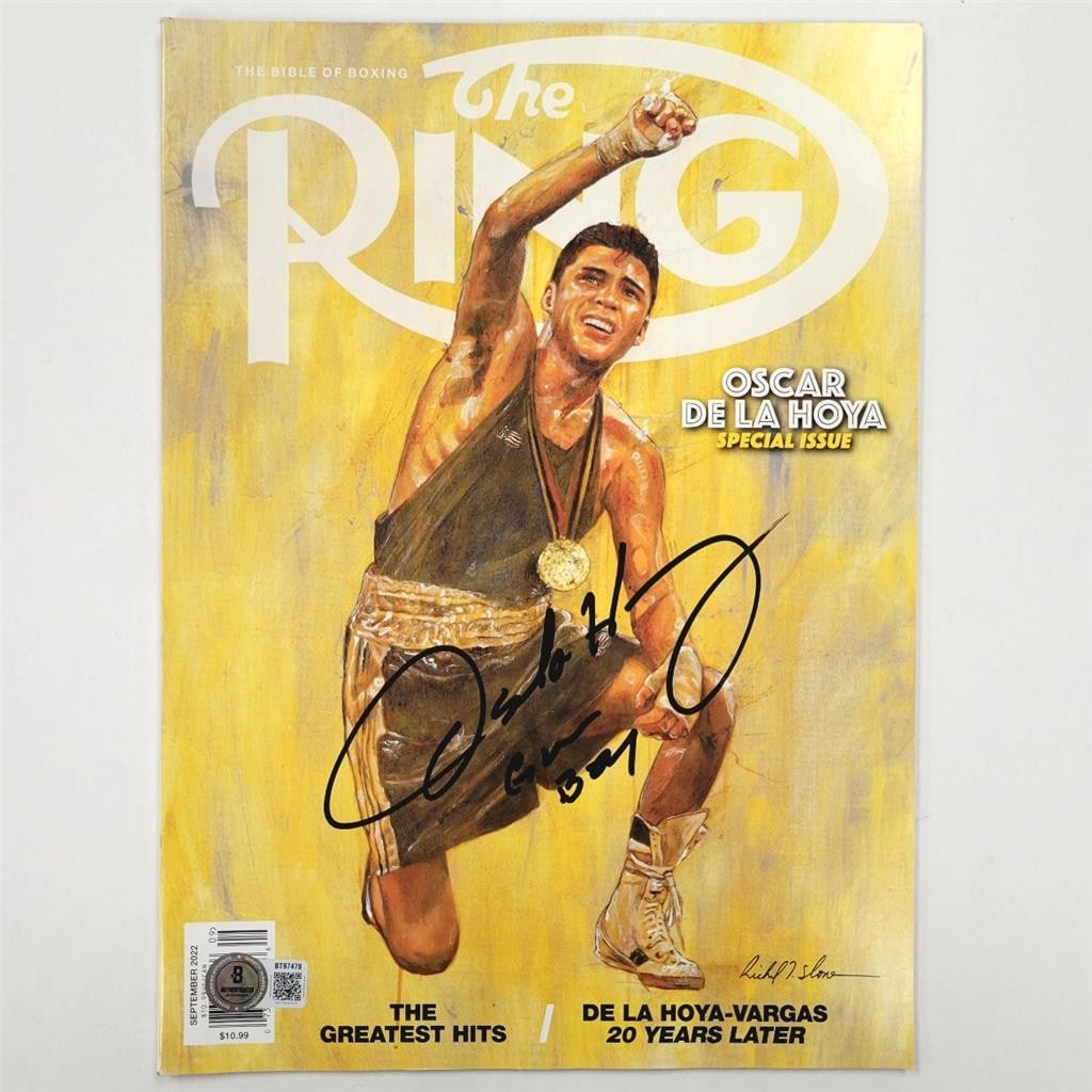 Ring Magazine autographed by Oscar De La Hoya Golden Boy with Beckett authentication (1 of 3)