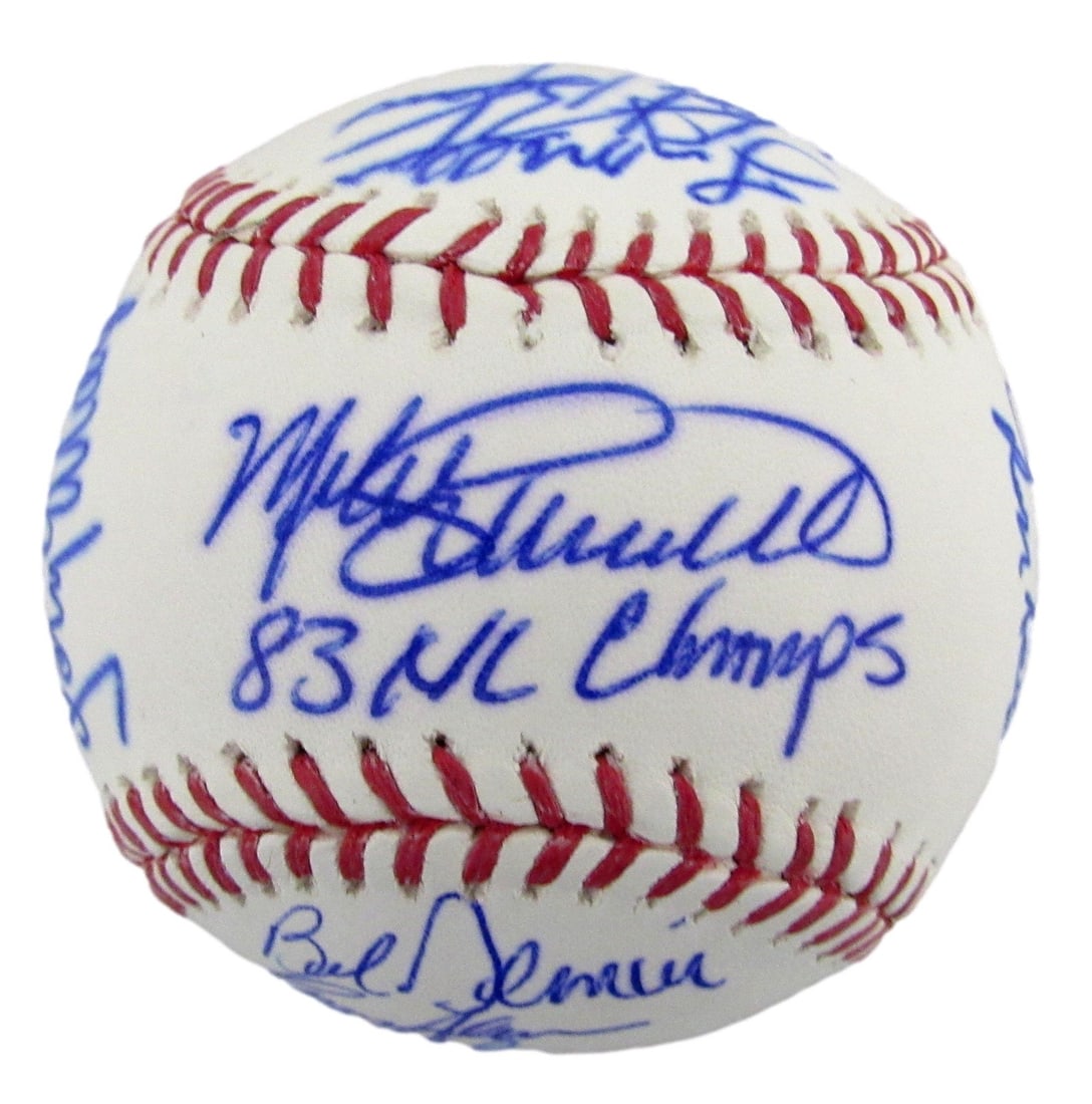 OML baseball signed by 1983 Philadelphia Phillies team Mike Schmidt Pete Rose (1 of 6)