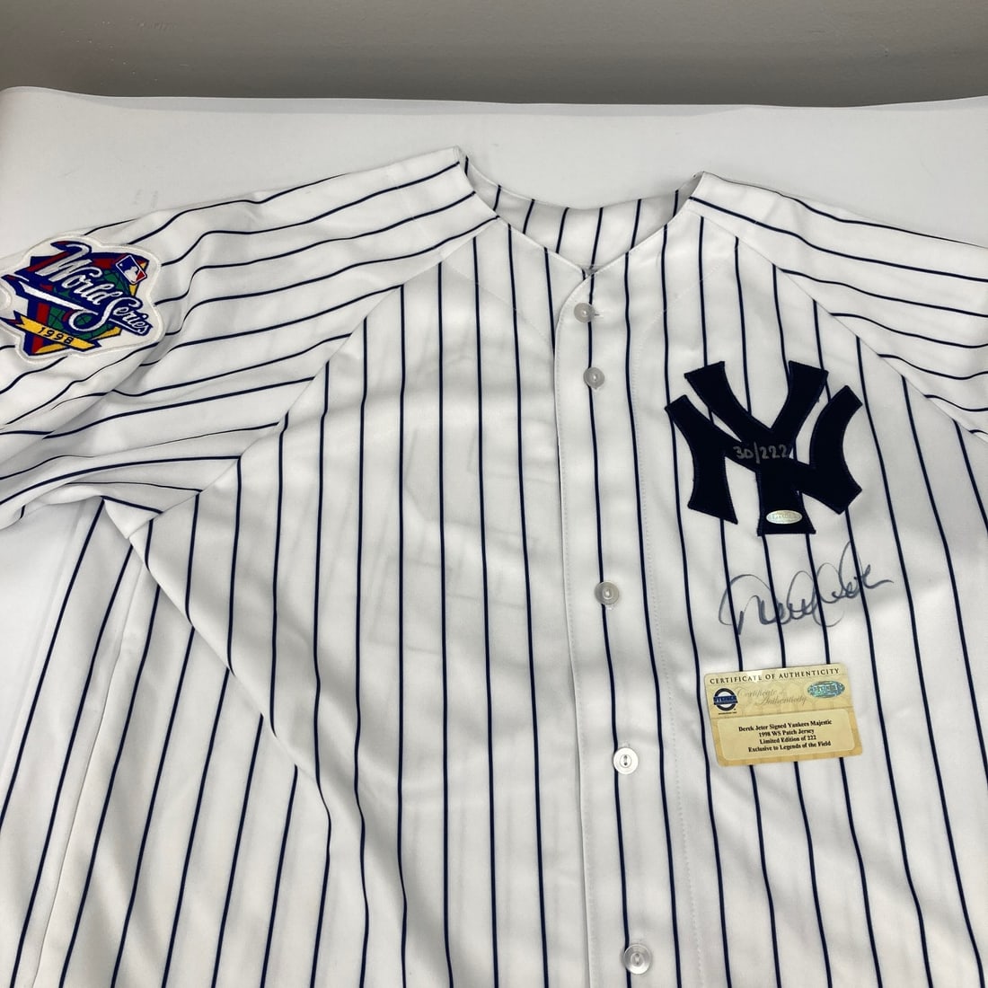 Steiner COA Derek Jeter autographed 1998 Yankees World Series jersey (1 of 8)