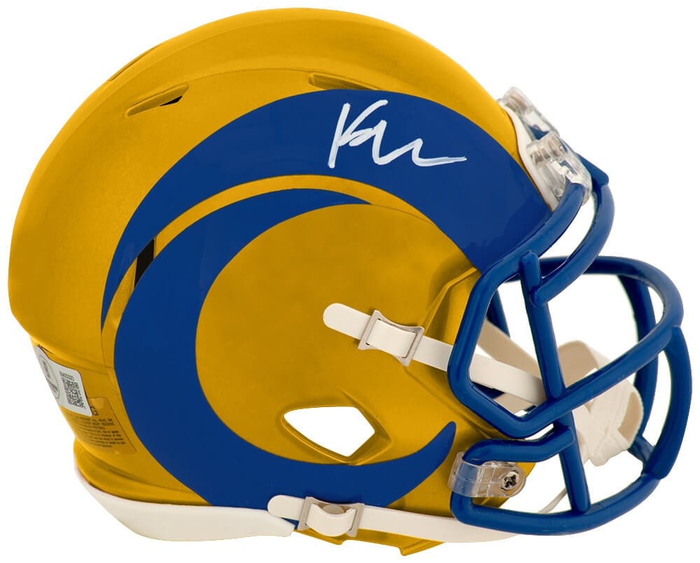Riddell Flash Speed Mini Helmet Signed by Kyren Williams Rams Beckett COA (1 of 1)