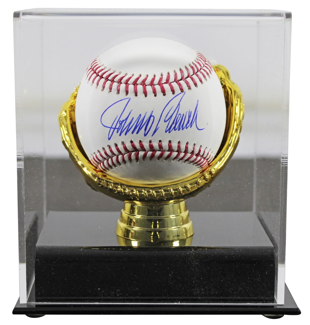 Johnny Bench Signed OML Baseball with Fanatics Authentication and Display Case (1 of 5)