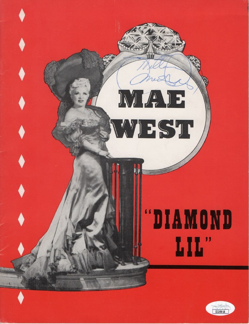 Autographed Diamond Lil paperback booklet signed by Mae West JSA (1 of 2)