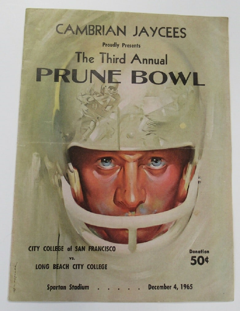 1965 Football Prune Bowl Program San Francisco City vs Long Beach O.J. Simpson (1 of 3)