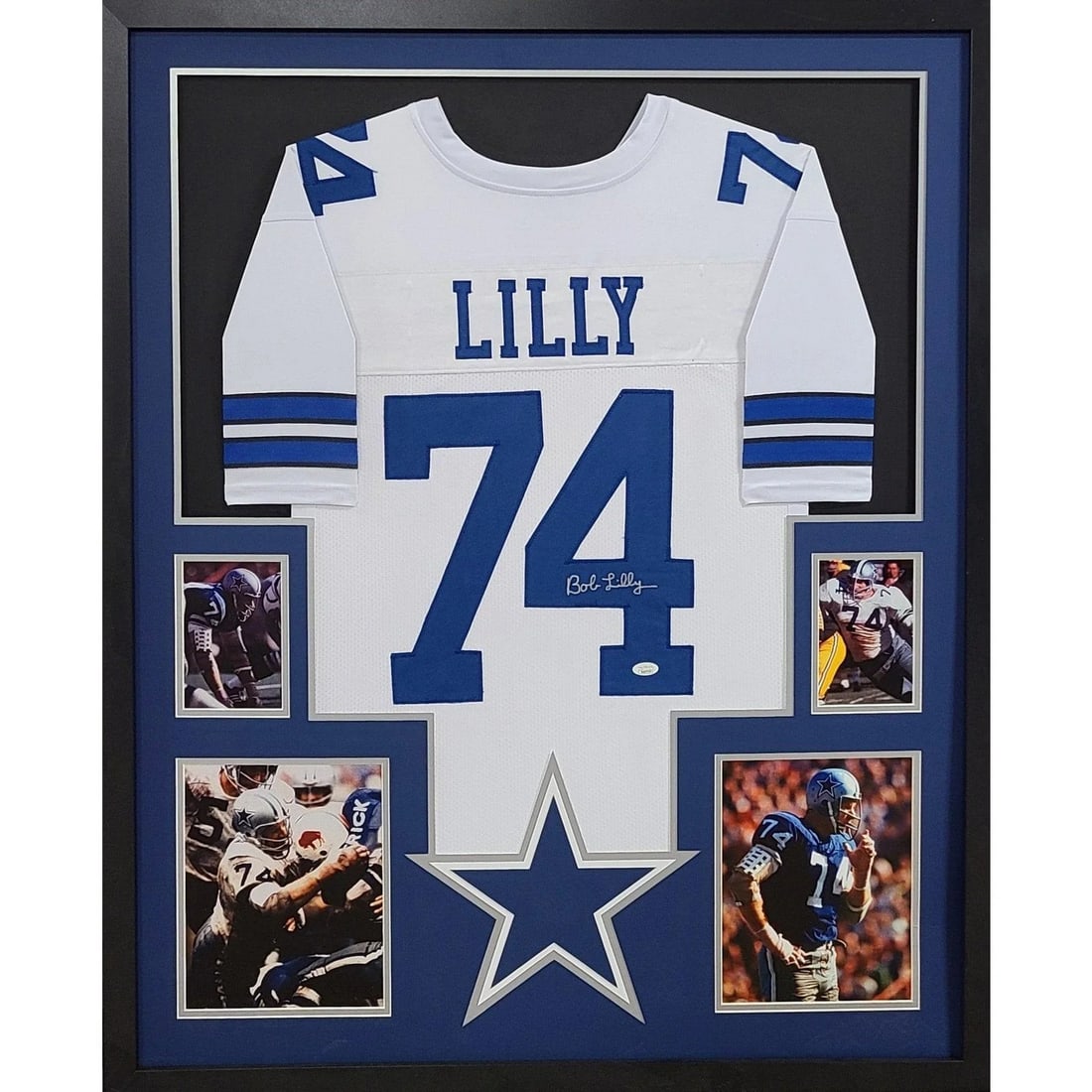Bob Lilly Autographed Framed Jersey JSA Certified Dallas Cowboys (1 of 3)