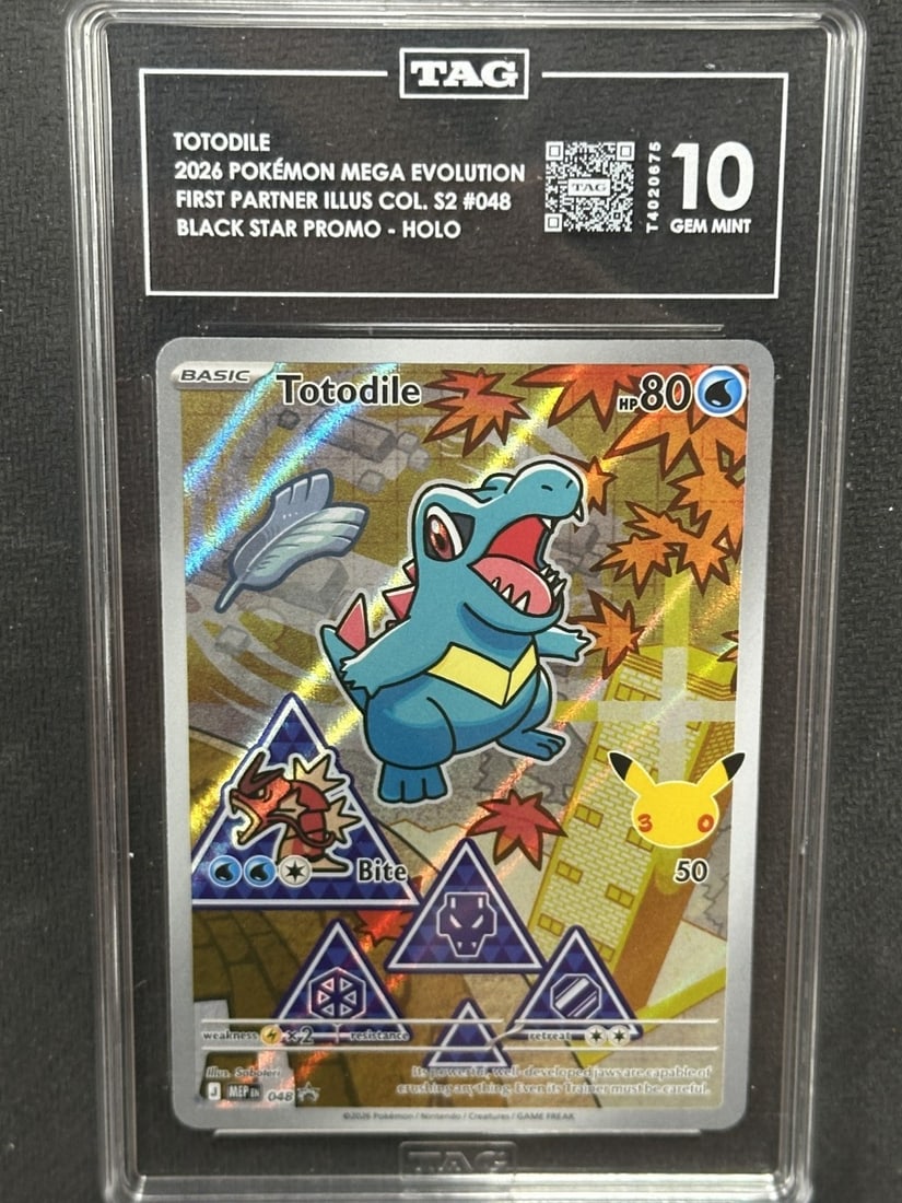 TAG 10 Totodile 2026 Pokemon First Partner Series 2 Promo Card 48 (1 of 2)