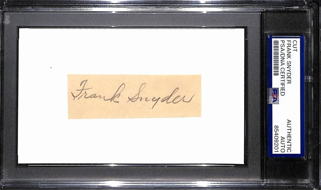 PSA DNA authenticated Frank Snyder autograph cut 3x5 index card Giants (1 of 1)