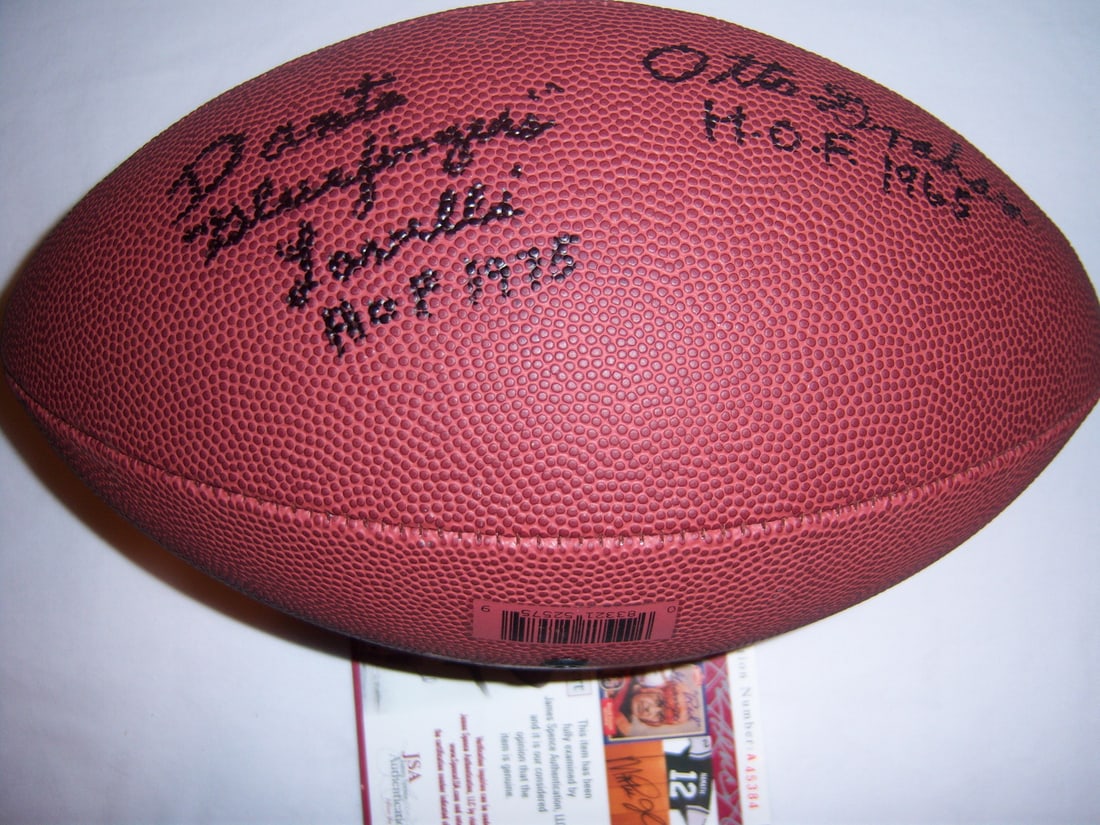 Cleveland Browns signed football Otto Graham Dante Lavelli Ozzie Newsome JSA COA (1 of 2)