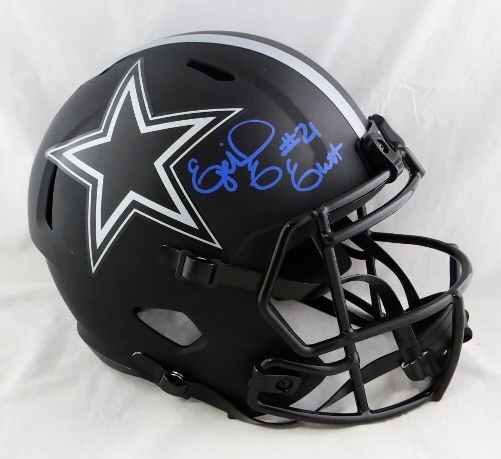 Dallas Cowboys F S Eclipse Speed Helmet Signed by Ezekiel Elliott Beckett Auth: Dallas Cowboys F S Eclipse Speed Helmet Signed by Ezekiel Elliott Beckett Auth This is an original full-size Eclipse Speed helmet signed by Ezekiel Elliott and associated with the Dallas Cowboys. It i