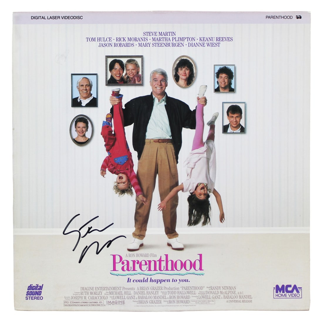 Steve Martin Signed Parenthood Laserdisc Cover BAS Authentic: Steve Martin Signed Parenthood Laserdisc Cover BAS Authentic This authentic autographed Parenthood laserdisc cover, personally signed by Steve Martin, is a must-have for fans and collectors alike. The