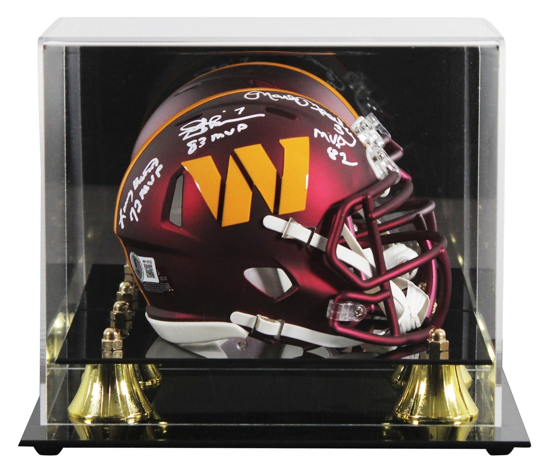 Speed Mini Helmet Signed by Theismann Moseley Brown with Case Beckett Witnessed (1 of 3)