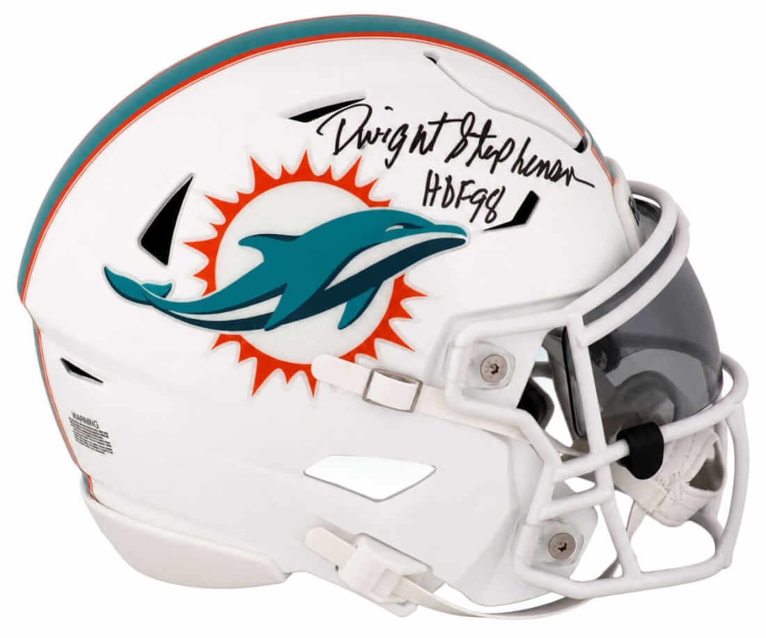 Riddell MIDI SpeedFlex Dolphins Helmet Signed by Dwight Stephenson HOF 98 (1 of 1)