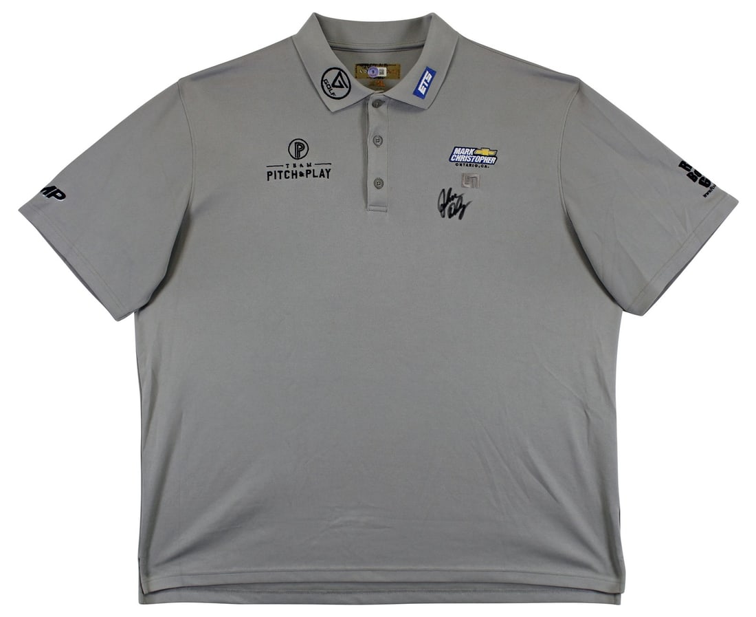 Match Worn Grey Loudmouth Polo Signed by John Daly Beckett Authenticated (1 of 11)