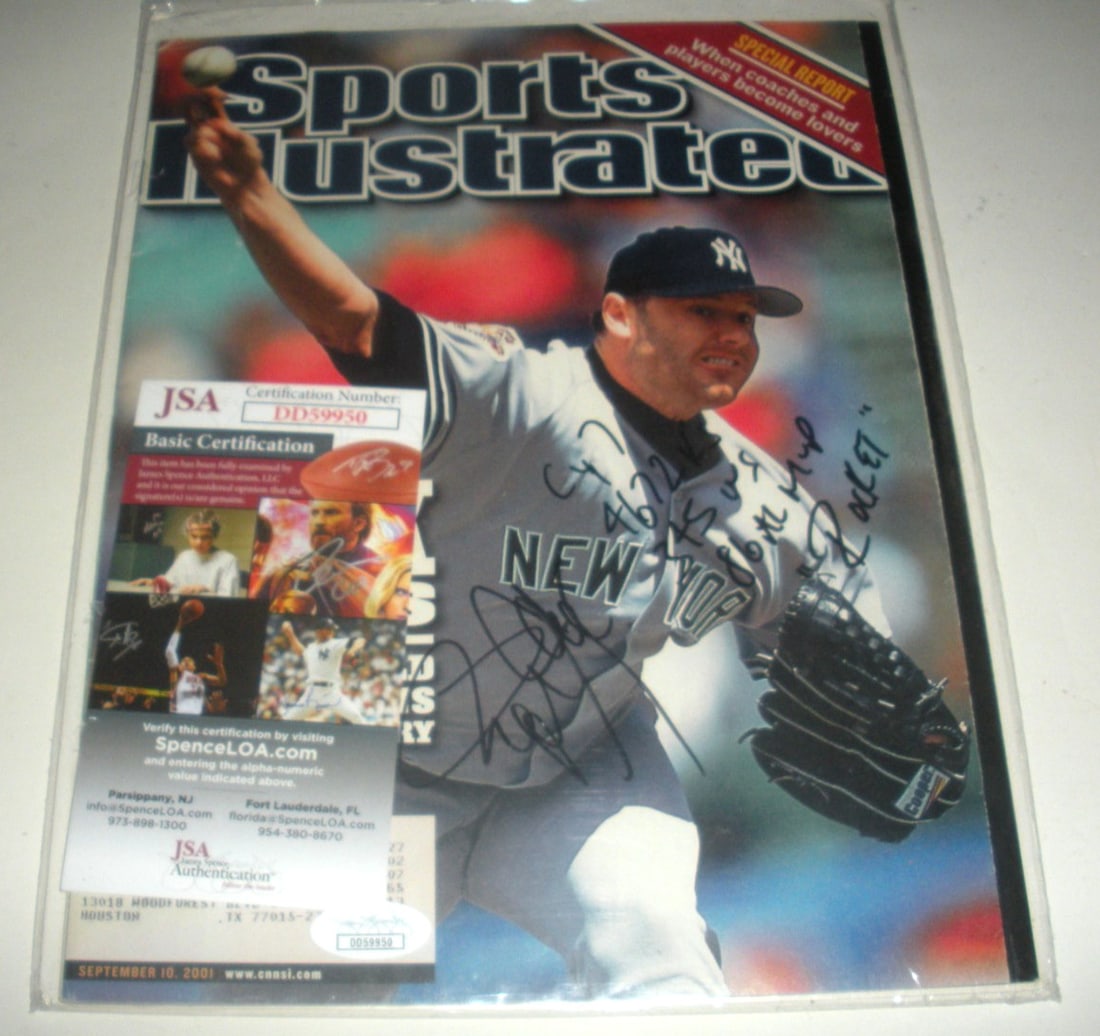 Sports Illustrated Magazine Signed by Roger Clemens Yankees Beckett Authenticated (1 of 1)