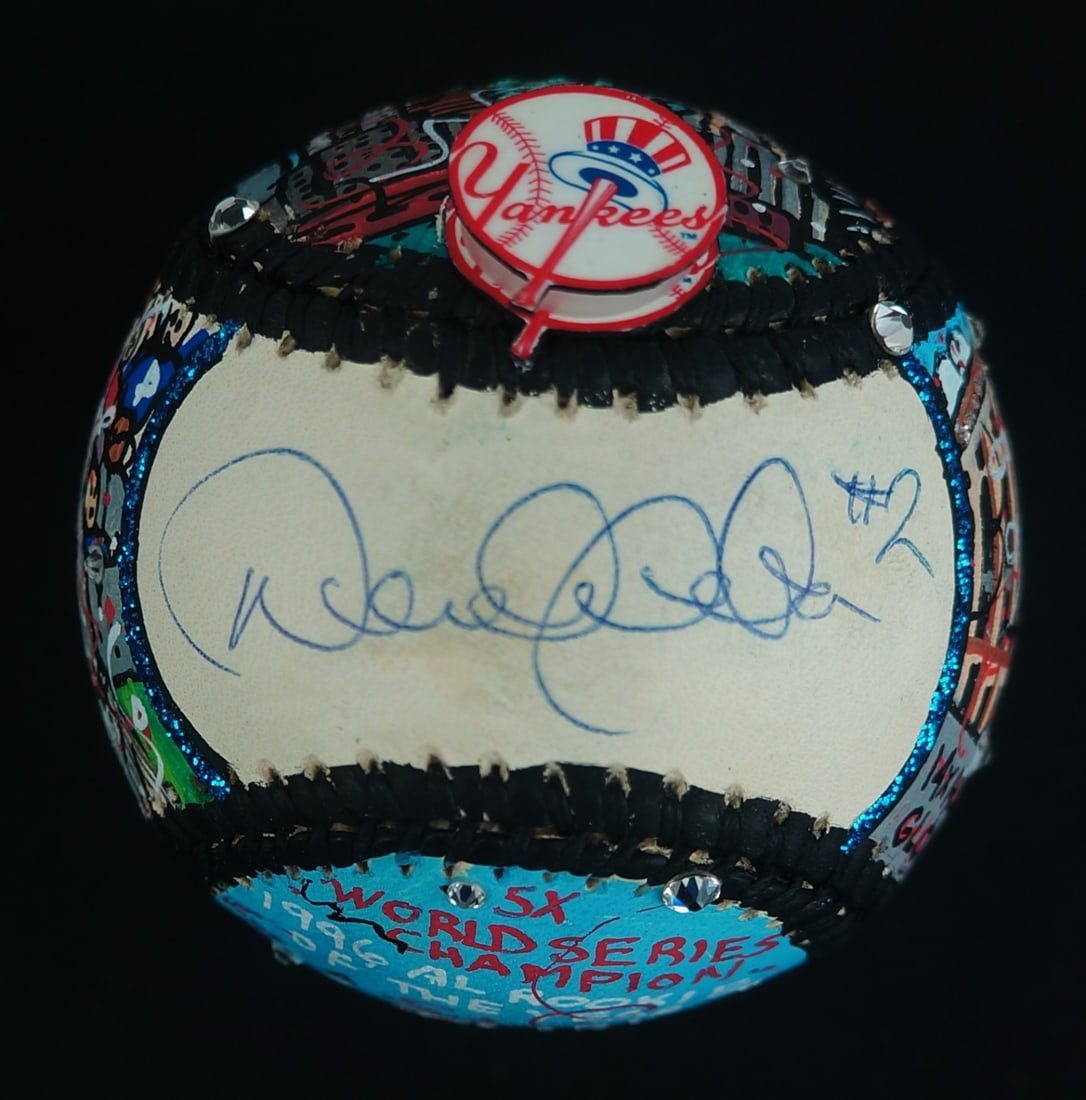 JSA Authenticated Derek Jeter Signed Charles Fazzino Art Baseball (1 of 8)