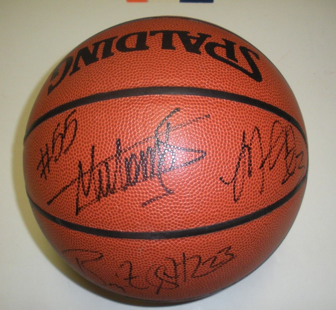 Signed Basketball With Mutombo Camby Ellis Stith and COA (1 of 4)