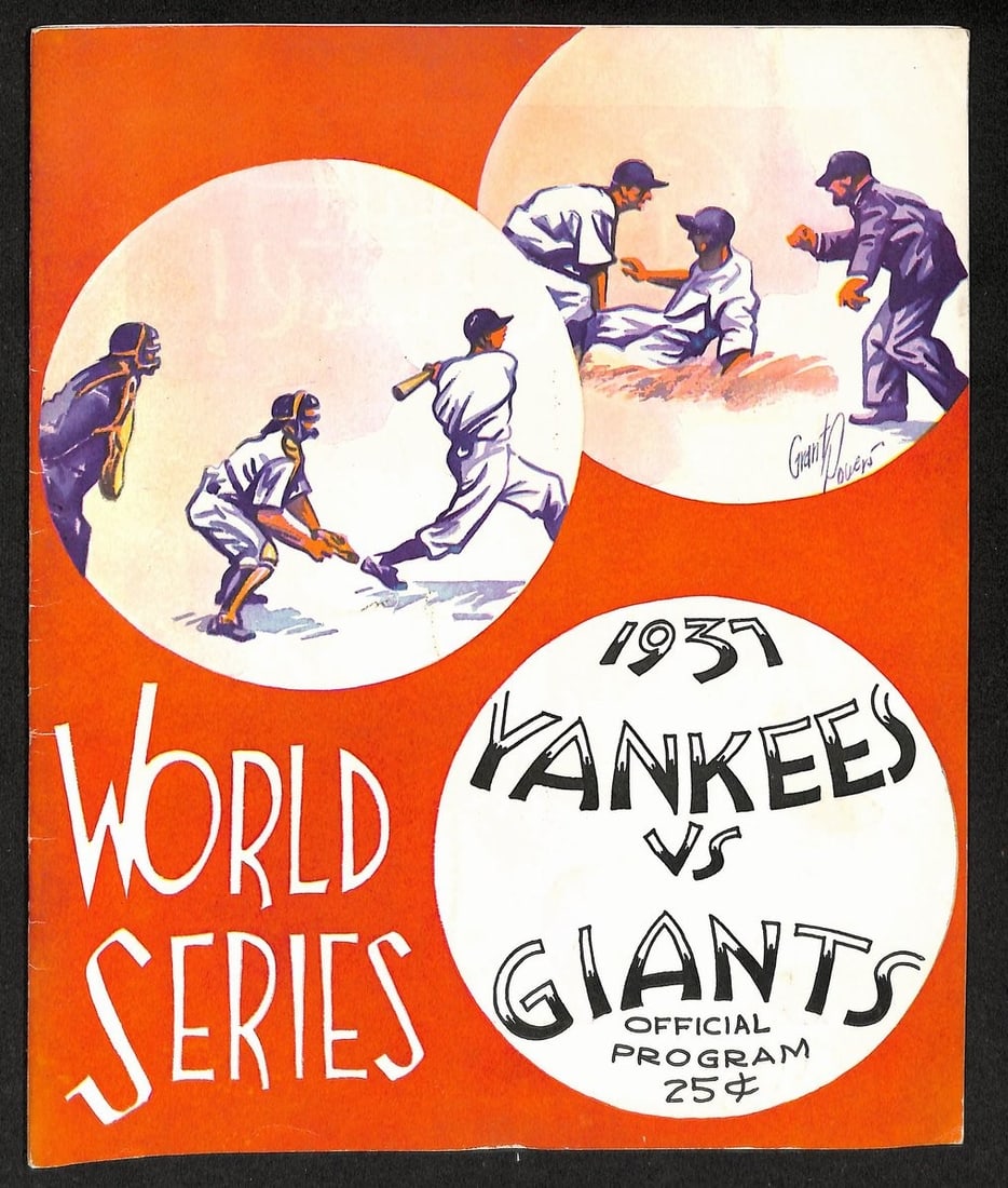 Original 1930 World Series Baseball Program Yankees vs Giants: Original 1930 World Series Baseball Program Yankees vs Giants Original 1930 World Series program featuring the New York Yankees vs. New York Giants. This baseball collectible is described as clean and
